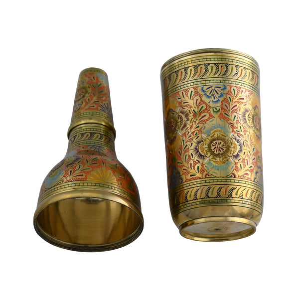 Trident EXIM Handmade  Home Decor Brass Wine Bottle Cover,Painted Engraved Decorations  Of High Quality & Purity.