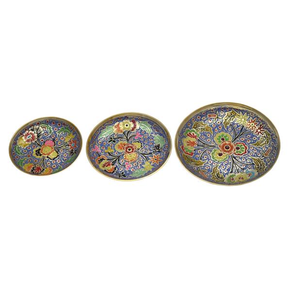 Plate Set, Handmade Brass Home Décor | Painted & Engraved Decorations Of High Quality & Purity