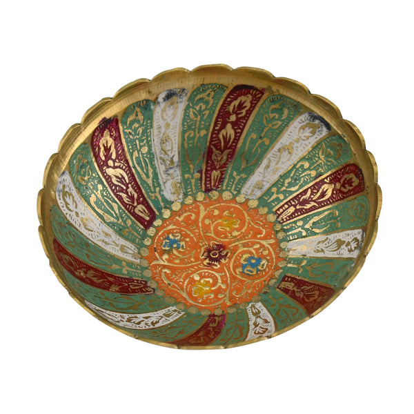 Trident EXIM Handmade Brass Bowl Home Decor , Painted & Engraved Decorations Of High Quality & Purity