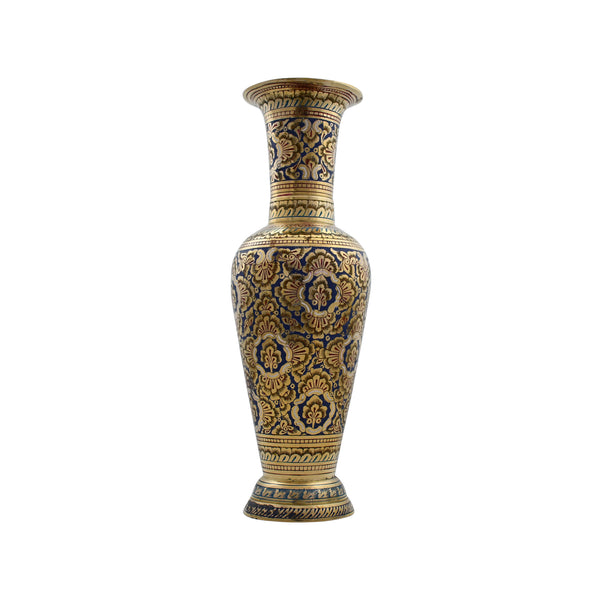Trident EXIM Handmade  Brass Home Decor Vase , Painted & Engraved Decorations Of High Quality & Purity